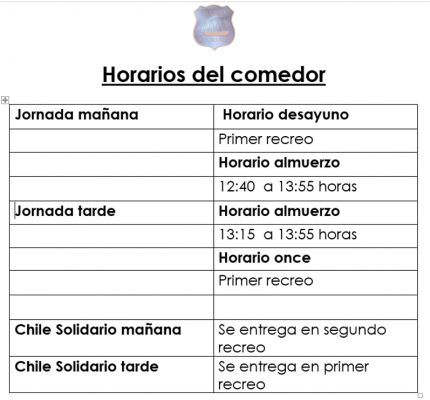 horarios